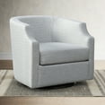 thumbnail image 1 of Swivel Velvet Accent Chair Armchair, Upholstered Swivel Barrel Chair with Metal Base for Living Room, 360 Degree Round Barrel Chair in Performance Fabric for Bedroom, Lounge, Hotel, Nursery, Gray, 1 of 5
