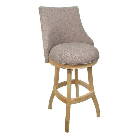 Swivel Wood Bar Stool Extra Tall 34" - Basin Beige - Natural