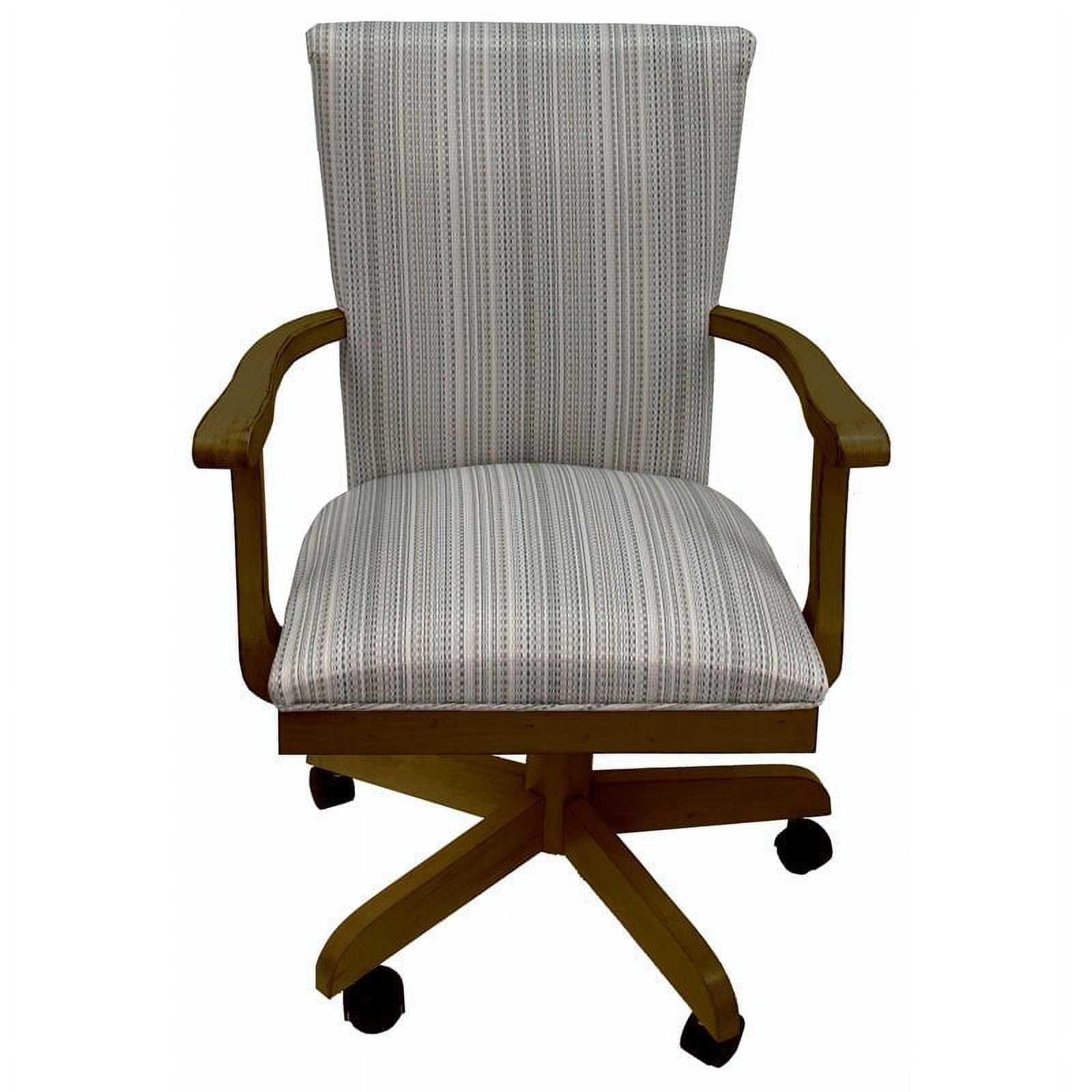 Swivel Wood Dining Caster Chair 400 on Wheels in Natural Fun - Walnut ...