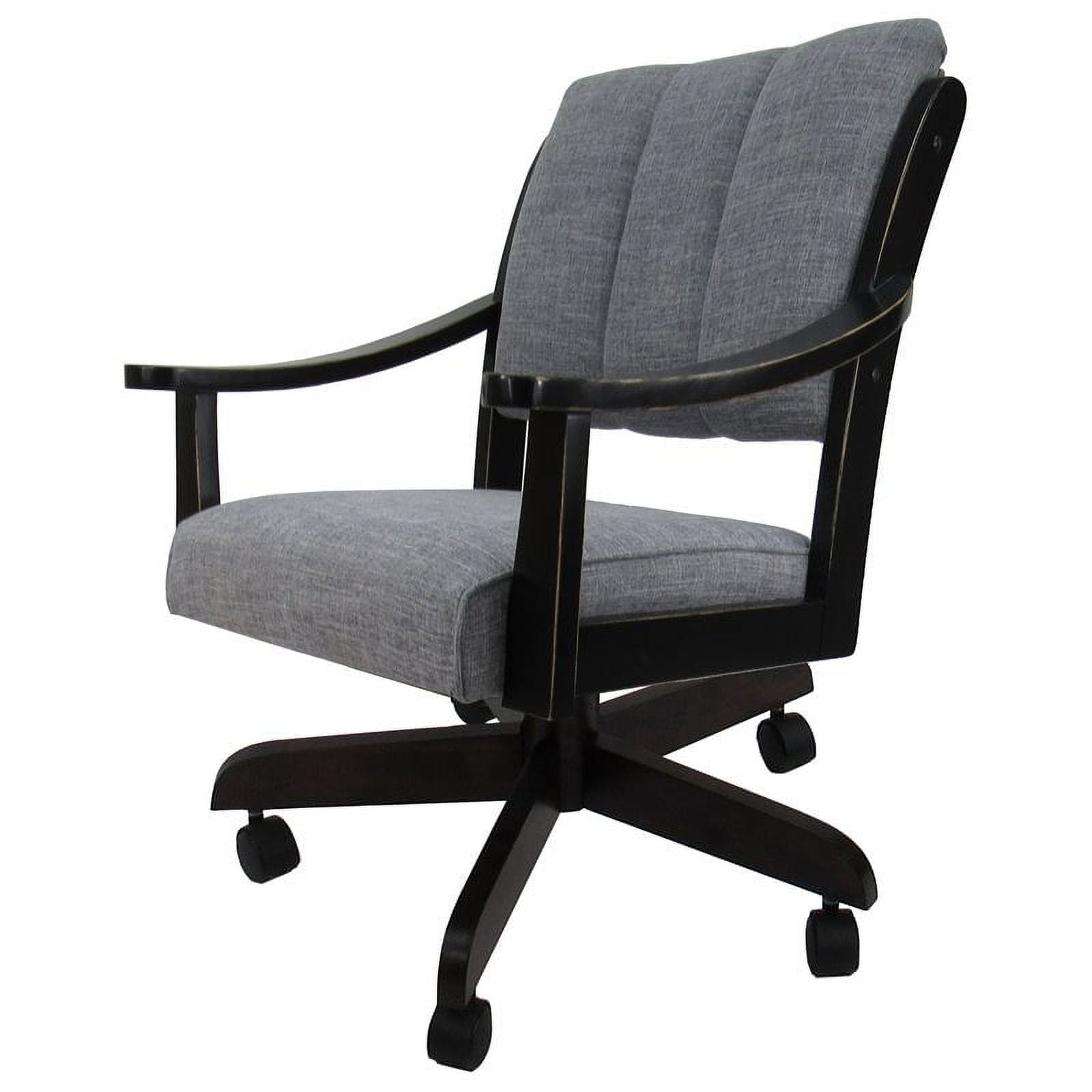 Swivel Wood Dining Caster Chair Casa in Blended Gray