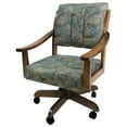 thumbnail image 1 of Swivel Wood Dining Caster Chair Casa in Poet Sky Blue - Brown, 1 of 5