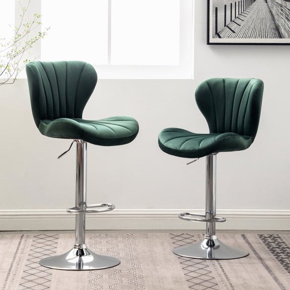 Swivel and Adjustable Green Barstools / Offer Comfort in Commercial Bars