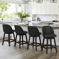 Dycanpo Swivel Bar Stools Set of 4, 26" Counter Stools with Back ...