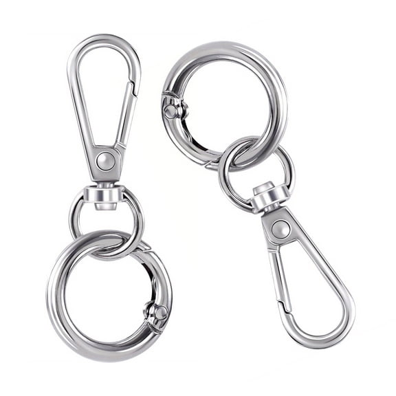 Swivels Clasp Clip,Metal Lobster Claw Clasps,Swivels Clasp with Key Rings for Keychain Making,DIYS Crafts,Keychain Clips