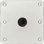 Swivl-Eze Attwood Lock 'N-Pin 3/4 In. Base Plate, 7 In. x 7 In. Threaded Zinc Plated Steel, Boat Accessories