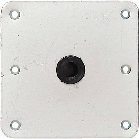 Swivl-Eze Attwood Lock 'N-Pin 3/4 In. Base Plate, 7 In. x 7 In. Threaded Zinc Plated Steel, Boat Accessories