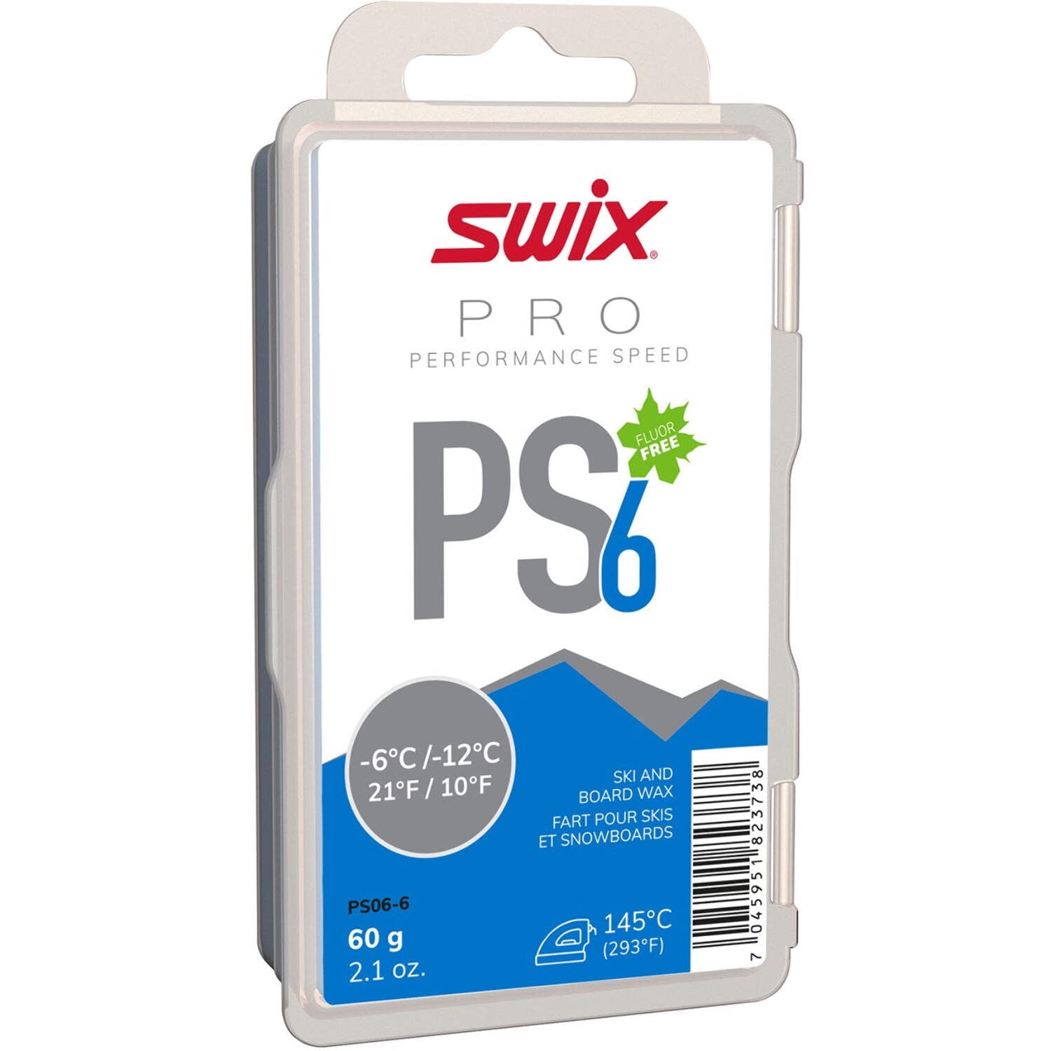 Swix 129126 Fluoro-Free Ski Glide Wax, Blue - PS6 - Walmart.com