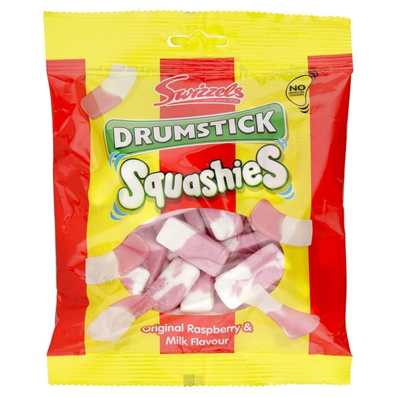 Swizzels Drumstick Squashies Original Raspberry HYZ01 & Milk Flavour 120g