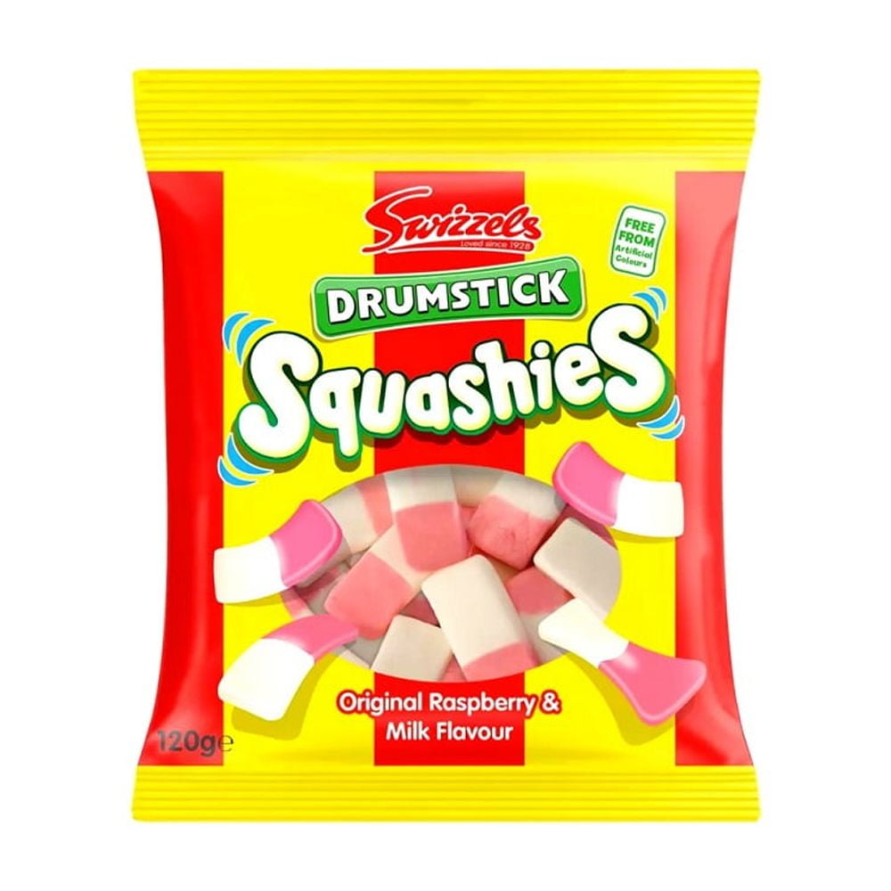 Swizzels Drumstick Squashies Original Raspberry & Milk Flavour