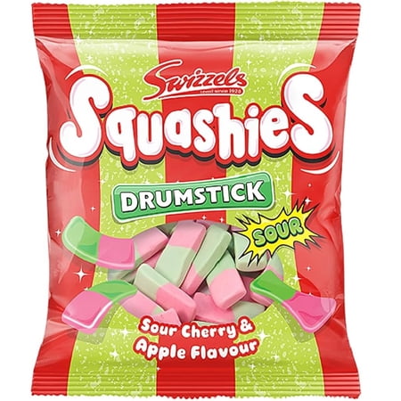 Swizzels Drumstick Squashies Sour Cherry & Apple Flavour Sweets 120g (Pack of 3)