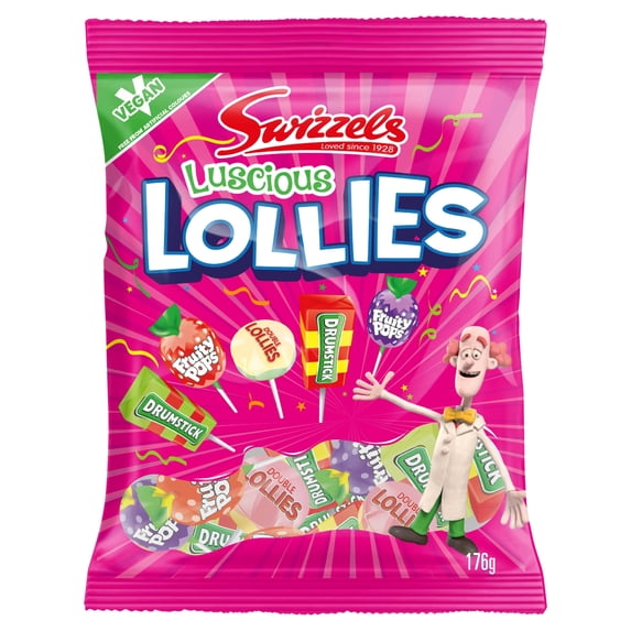 Swizzels Luscious Lollies 176G, Imported from Britain