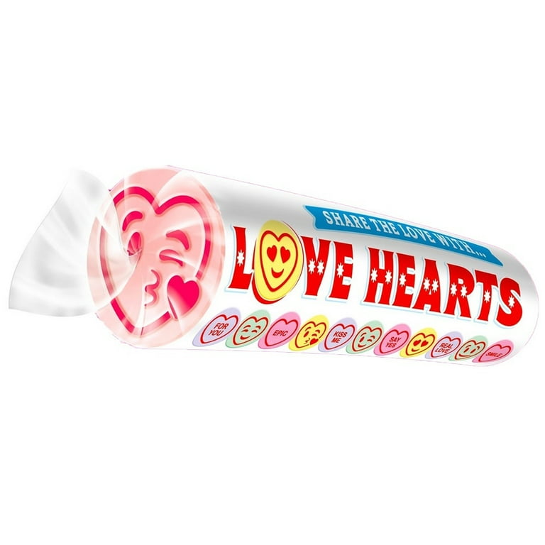 Swizzels Matlow Giant Love Hearts Fruit Sweets 39G (Pack of