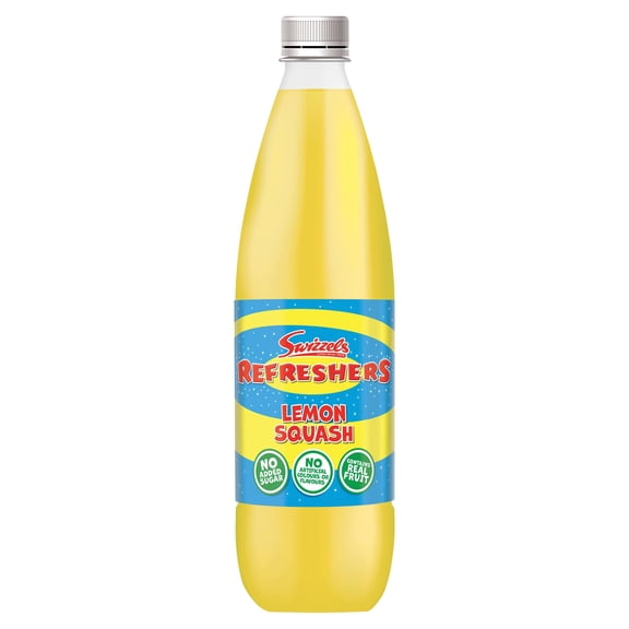 Swizzels Refreshers Lemon No Added Sugar Squash 1L, Imported from Britain