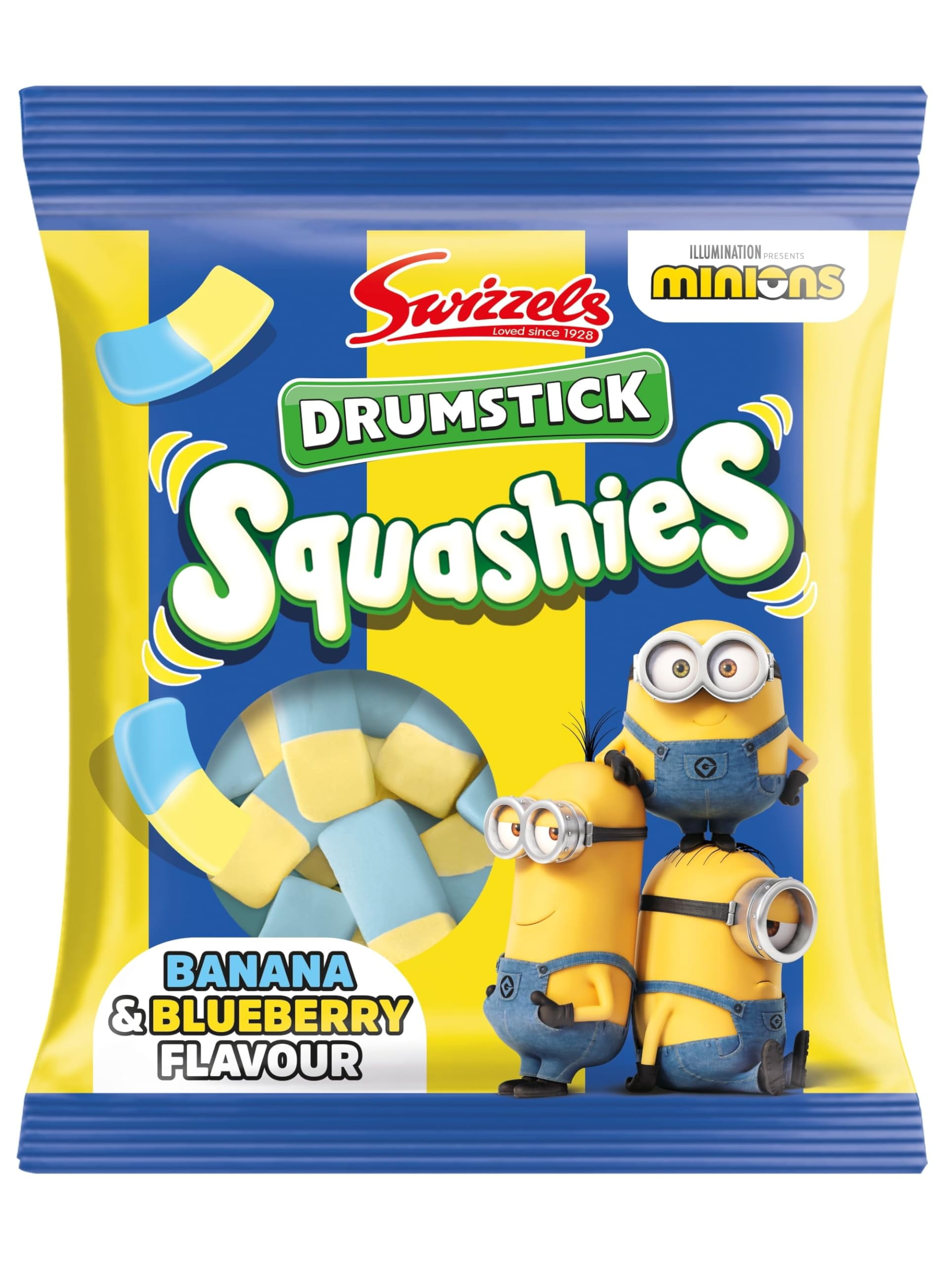 Swizzels Squashies Minion Sweets - Banana & Blueberry Snack