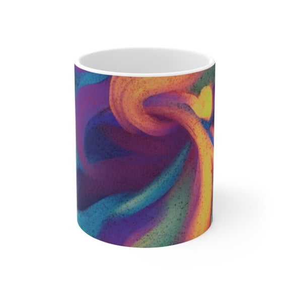 Swl Colors Mug oz Abstracoffee Cup, Modern Art Lover Gift.