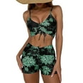thumbnail image 1 of Swmmer Liket Women's Modest Swimsuits Drawstring Cute High Waisted Bikini Sets for Women Bandeau Floral Bikini Bathing Suit Swimwear, 1 of 3