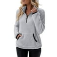 SwoHaoen Womens Half Zip Pullover Long Sleeve Zipper Sherpa Fleece
