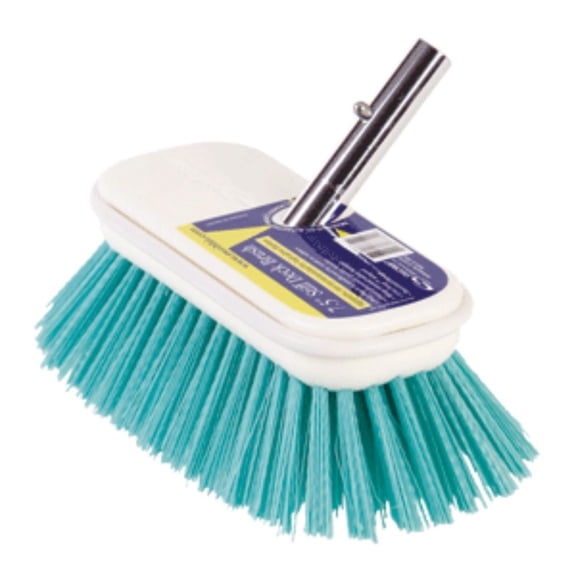 10" Aqua Blue and White Contemporary Stiff Cleaning Brush