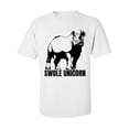 thumbnail image 1 of Swole Unicorn (Rhino) Adult Short Sleeve T-shirt, 1 of 4