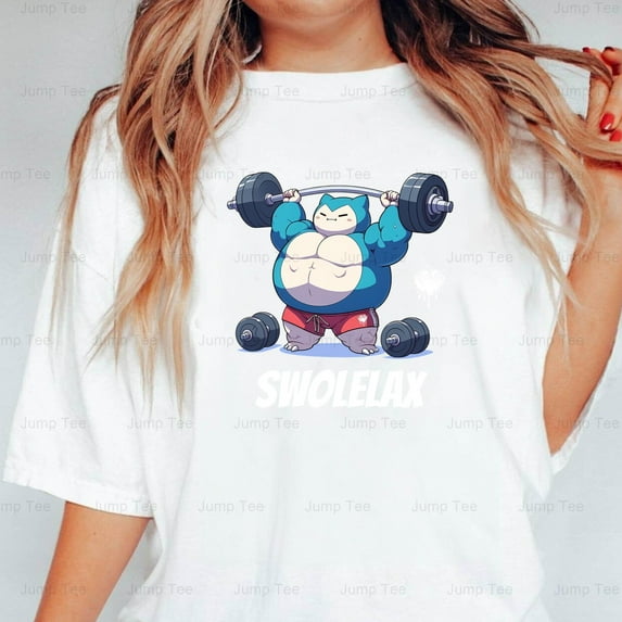 Swolelax Gym Vintage Workout Funny Fitness Parody Cartoon Monster 12 Unisex T-Shirt, up to size 5XL