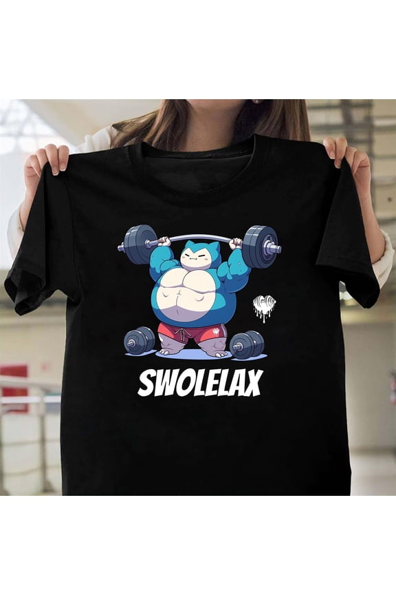 Swolelax Gym Vintage Workout Funny Fitness Parody Unisex T-Shirt Y1982, Up to Size 5XL