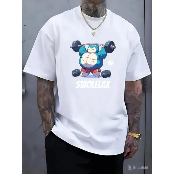 Swolelax Gym Vintage Workout T Shirt Pokemon Snorlax Fitness Lifting Fans V1130212, for men & women, up to size 5XL