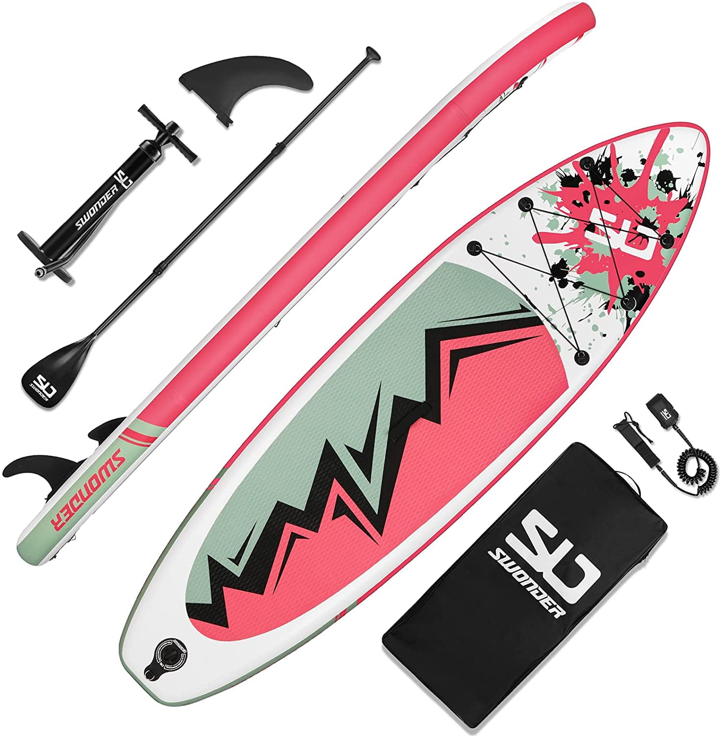 Swonder Inflatable Stand Up Paddle Board 10'x32”x6'' with Premium SUP  Accessories - Backpack, Paddle, Pump and Leash