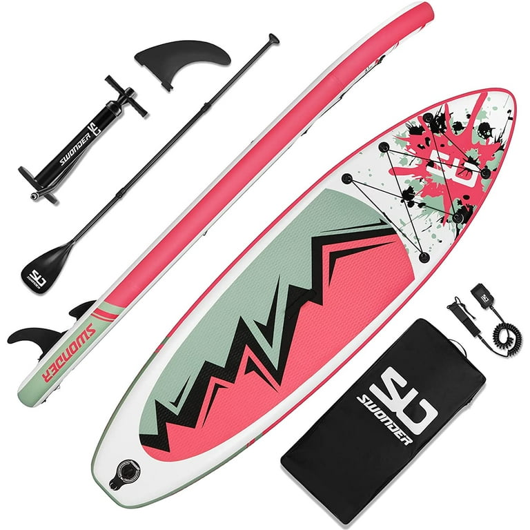 Swonder Inflatable Stand Up Paddle Board 10\'x32”x6\'\' with Premium SUP  Accessories - Backpack, Paddle, Pump and Leash