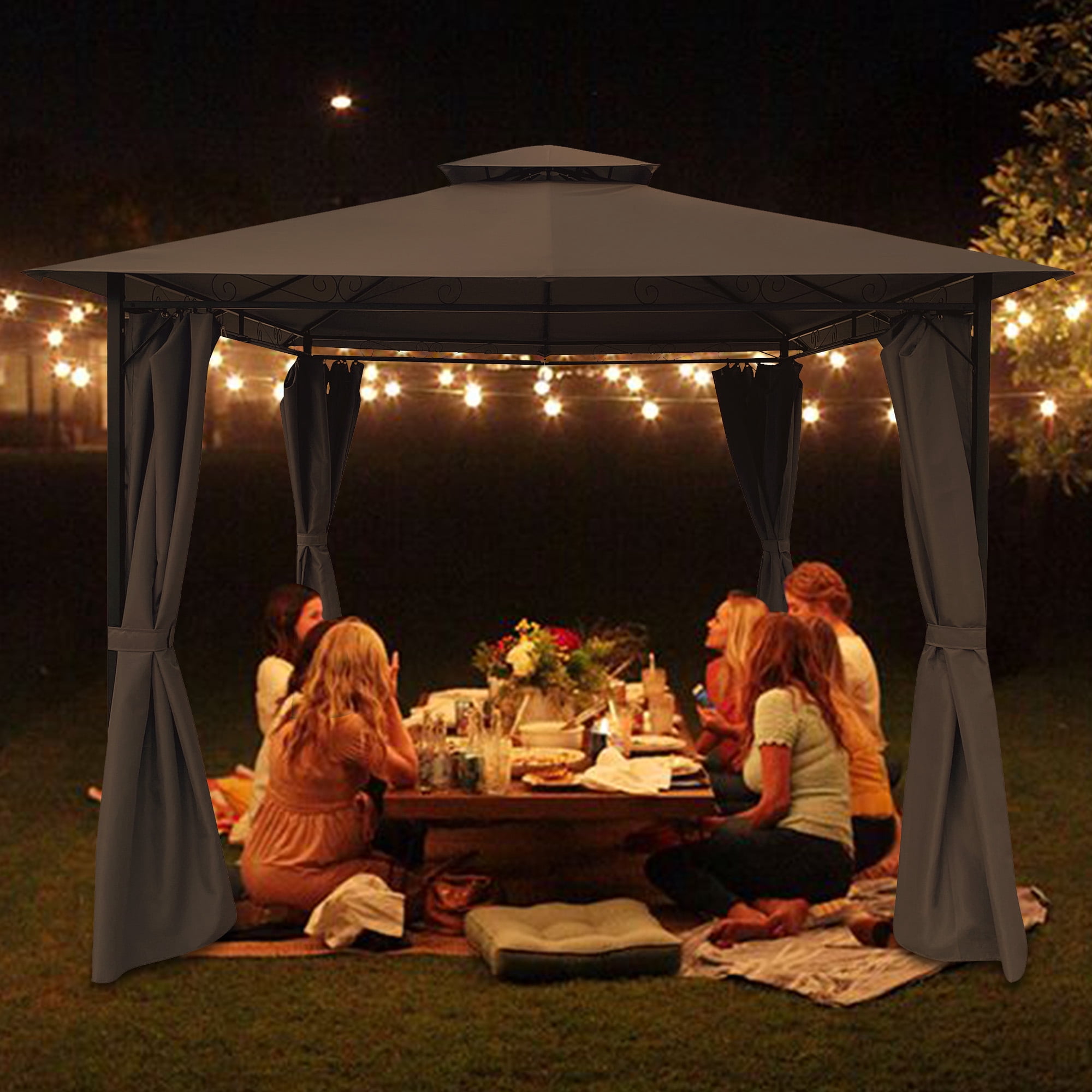 Swonuk 10ft x 10ft Wide Easy Assembly Outdoor Furniture Patio Gazebo