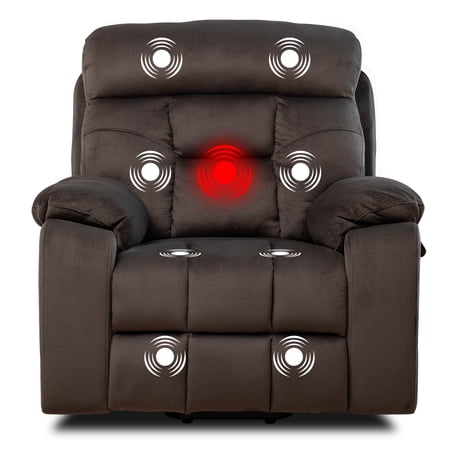 Swonuk Electric Recliner Chair with Heat Therapy and Massage Function, Heavy Duty Reclining Massage Chair, Power Lift Recliner Chair with Cup Holders for Bedroom Home Theater