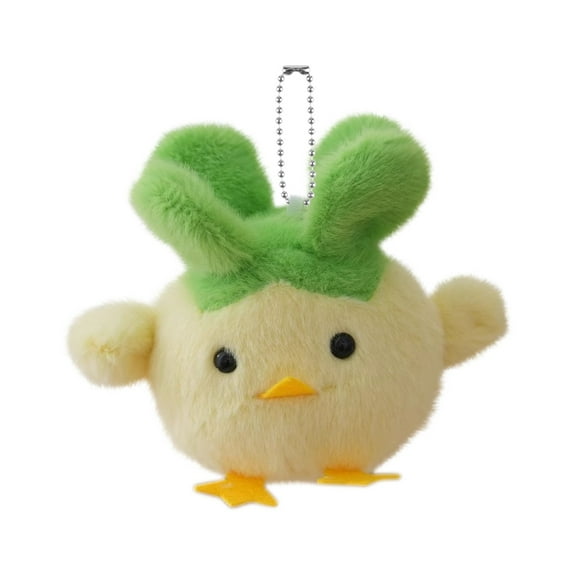 Swooo 4.7 INCH Garlic Bird Bag Charm Plush Keychain, Cute Garlic Bird Cartoon Plushies Keyring for Kids Gift, Soft Stuffed Animals Pendant for Girls Boys, Back To School Backpack Decoration Charm