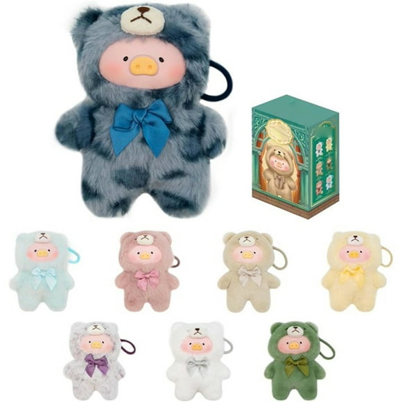 Swooo 6 PCS Cute Lulu The Piggy Plush Doll Mystery Box, Lovely Piggy Blind Box Cartoon Plushies Toy for Kids Gift, Cuddly and Soft Stuffed Animal Doll for Boys Girls, Ideal Gifts for Birthday