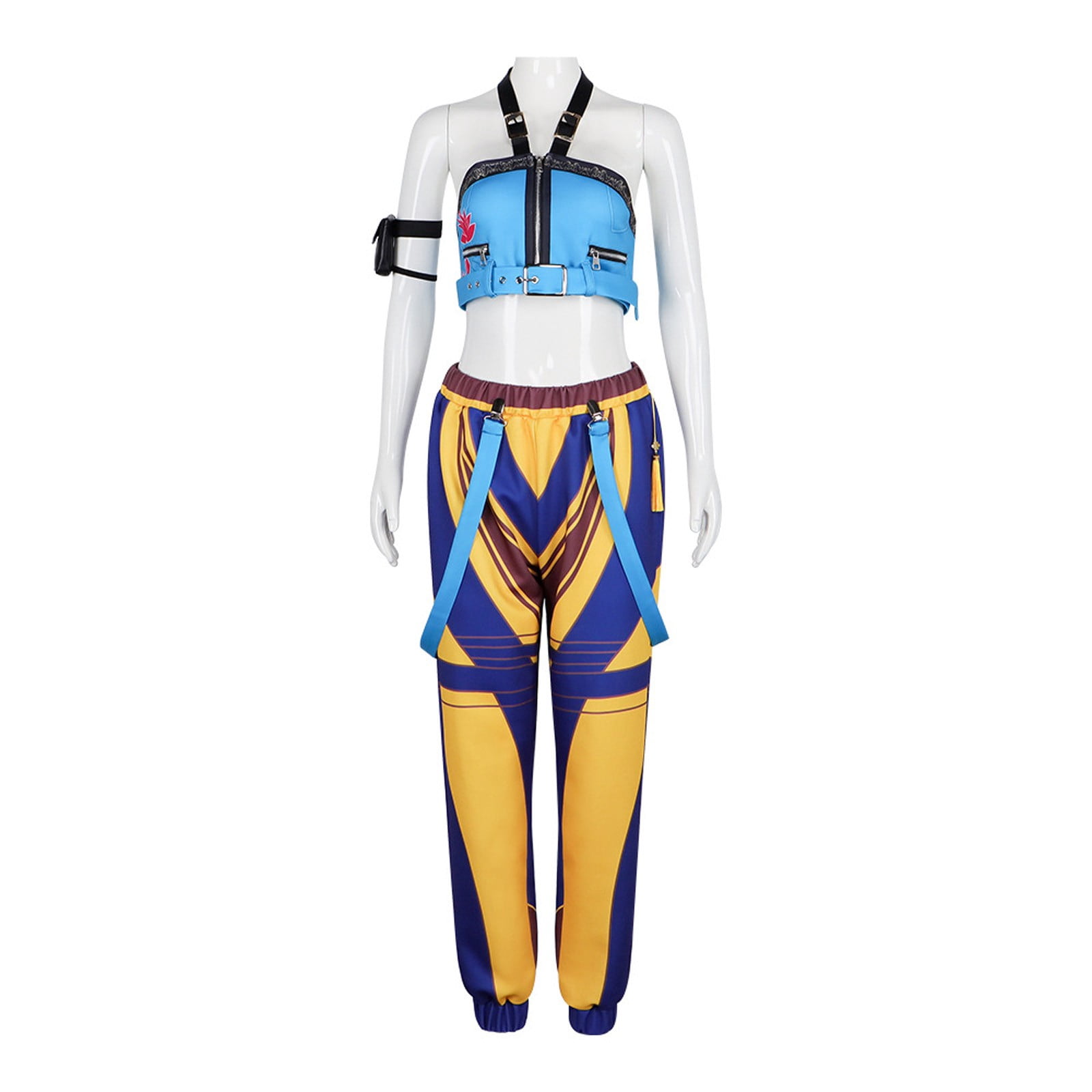 AwwwCos Cosplay Costume Full Set With Jacket, Pants, Tops & Hat - Unisex Outfit For Halloween & Theme Parties