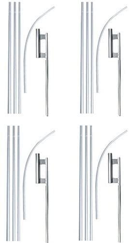 Swooper Flutter Flag Hardware-FOUR 4 Piece Pole Kits with Ground Spikes
