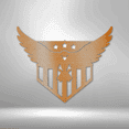 thumbnail image 1 of Swooping Eagle Steel Sign Laser Cut Powder Coated Home & Office Metal Wall Decor Multiple Sizes & Colors, 1 of 5