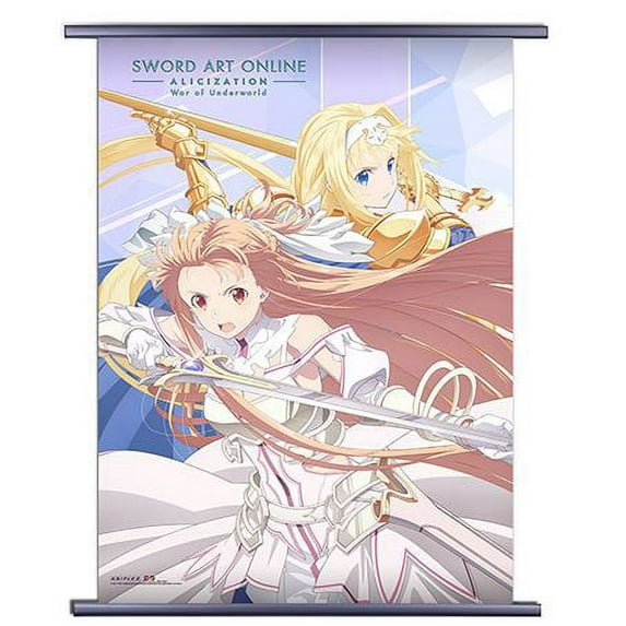 Sword Art Online Alicization War of Underworld Asuna and Alice Sword Queens Wall Scroll Poster Officially Licensed