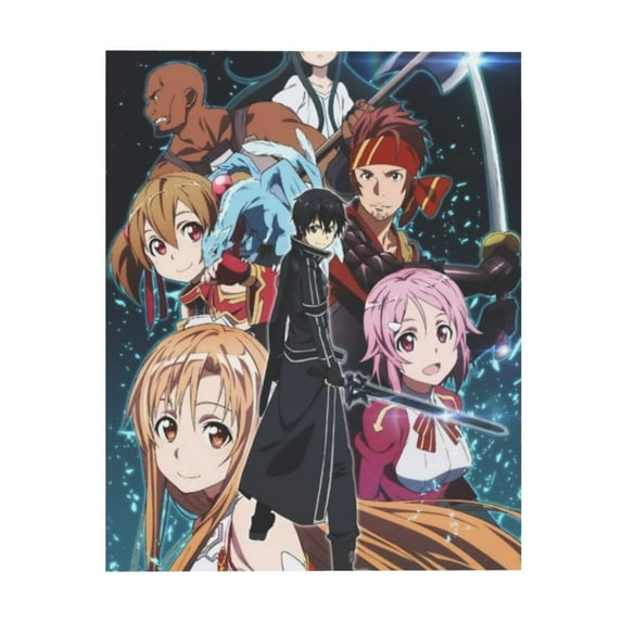 Sword Art Online Anime Posters, Japan Anime Wall Poster, Frameless Poster Home Decor For Bedroom Living Room Dorm, 8"X10"