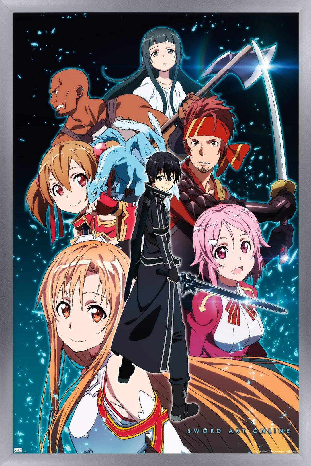 Sword Art Online - Key Art 2 Wall Poster, 14.725" x 22.375" Framed