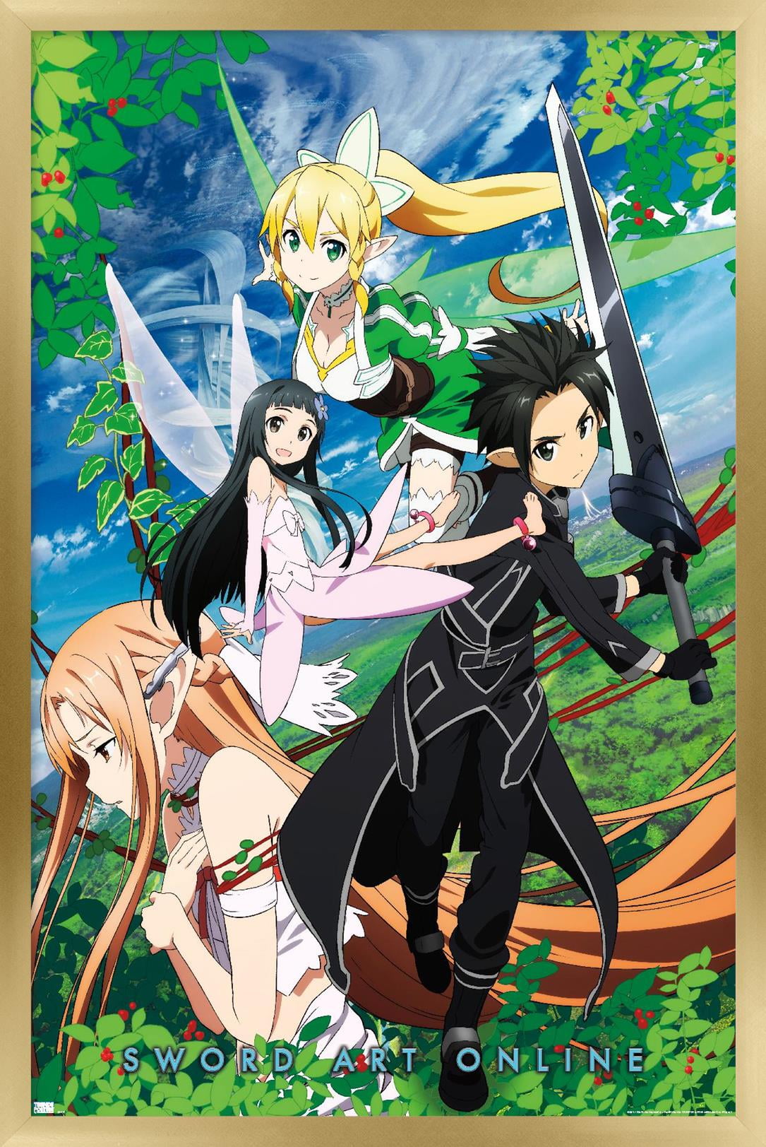 Sword Art Online - Key Art 3 Wall Poster, 14.725" x 22.375" Framed