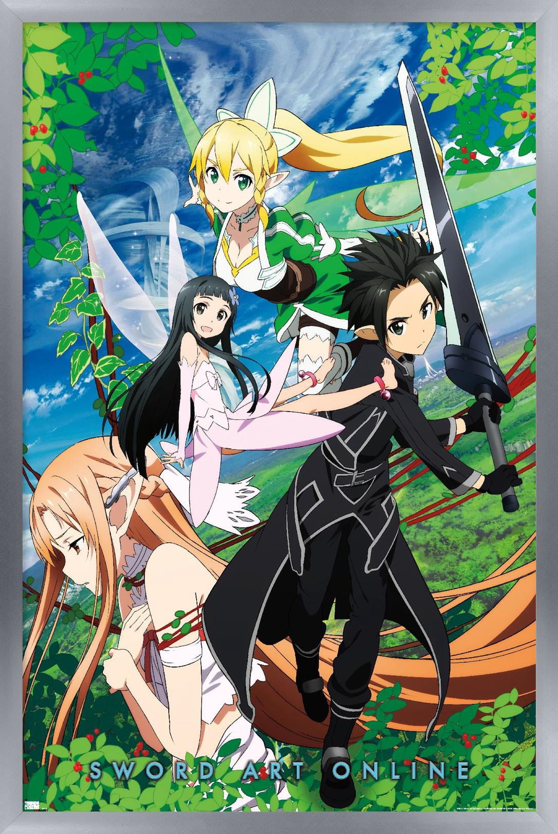 Sword Art Online - Key Art 3 Wall Poster, 22.375" x 34" Framed