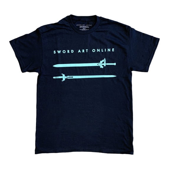 Sword Art Online Kirito Elucidator And Asuna Lambent Light Swords Adult T-Shirt S