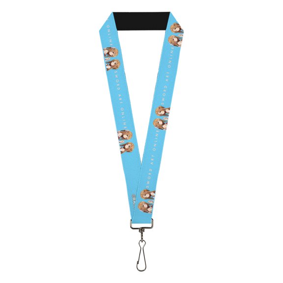 Sword Art Online Lanyard, Sword Art Online Asuna Comic Book Cover Pose and Logo Blue, Elastic