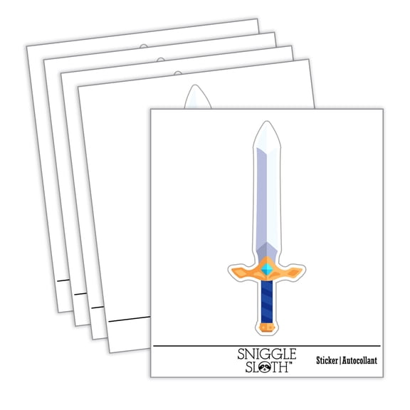 Sword Blade Fighter Fantasy Weapon Car Window Bumper Water Bottle Phone Tablet Laptop Waterproof Vinyl Decal Sticker Set 5-Pack - Gloss Finish - 3.0"