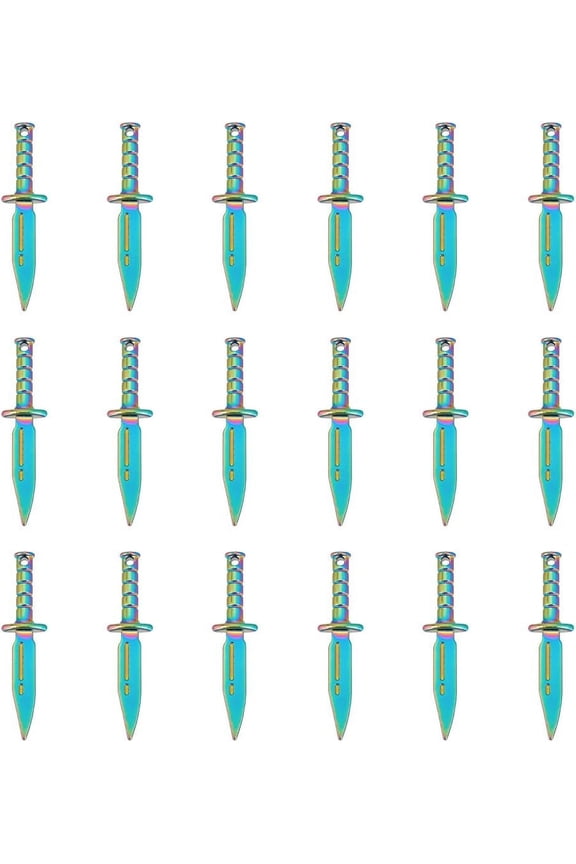 Sword Charm Alloy Dagger Pendants Bookmarks Anime Figures Decoration Earrings for Book Lover Punk DIY Jewelry Making