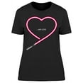 thumbnail image 1 of Sword In Heart Shape T-Shirt Women -Image by Shutterstock Women T-Shirt, Female Small, 1 of 2