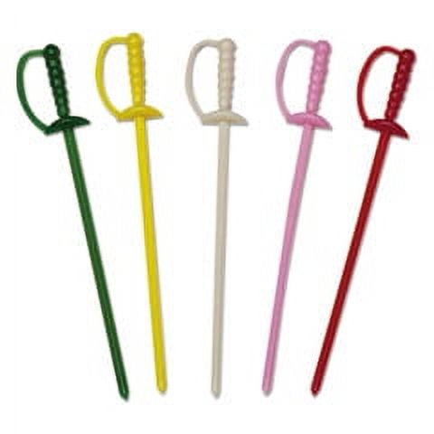 Sword Picks, 3 1/4", Assorted Colors, 10000/Carton