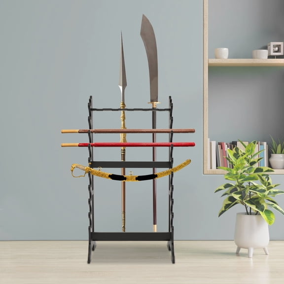 Sword Stand, Vertical Sword Stand Display, 10 Tier/5 Hole Sword Holder
