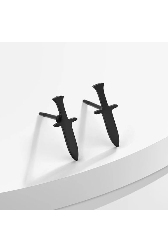 Sword Studs Mini Sword Earrings Hand Crafted Sword Post Earrings Goth Jewelry Dagger Earrings for Men and Women