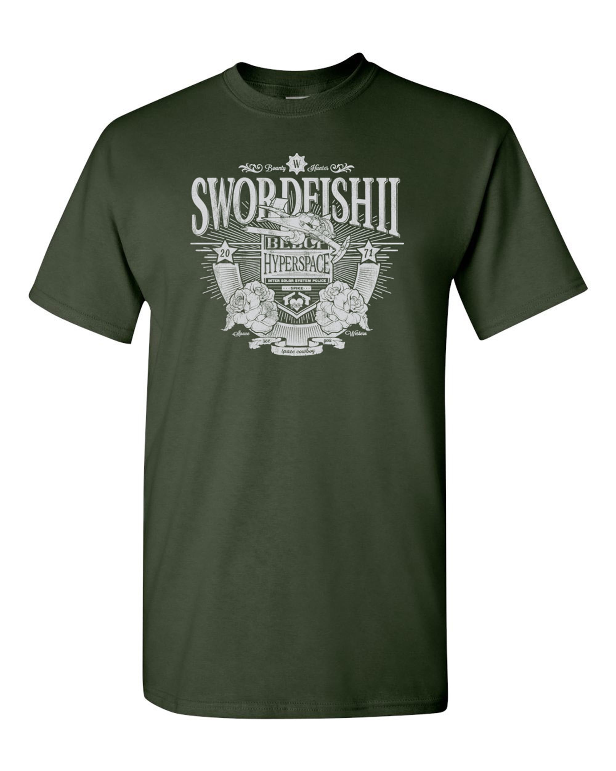 Swordfish 2 Spaceship Parody Adult DT T-Shirts Tee (Large, Black) 