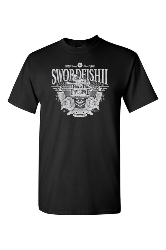 Swordfish 2 Spaceship Parody Adult DT T-Shirts Tee (XXXX Large, Black)